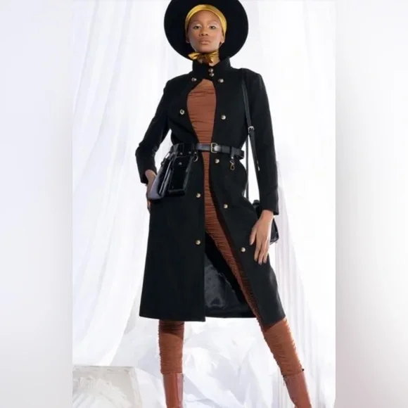 AKIRA BERLIN TRENCH JACKET WITH UTILITY BELT SIZE: XL - Picture 13 of 16